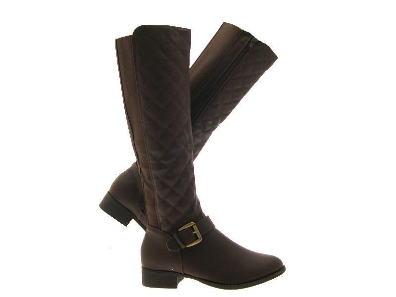 wide calf flat black boots